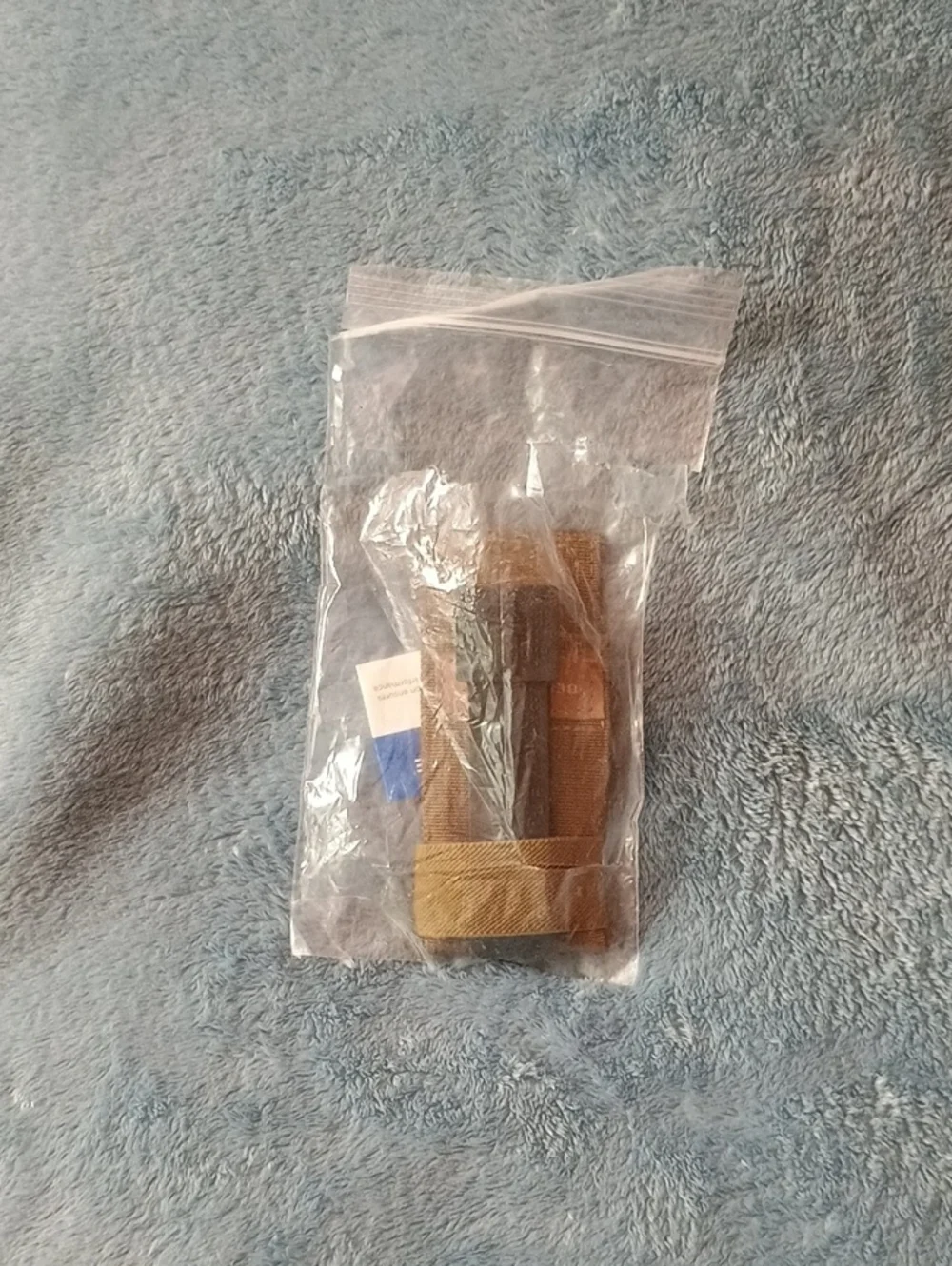 Bench Made Black Rescue Hook with Brown Nylon Pouch and Black Belt Loop